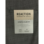 Kenneth Cole Dress Pants Men's 32"x29" Stretch Slim Fit Heather Gray Plaid