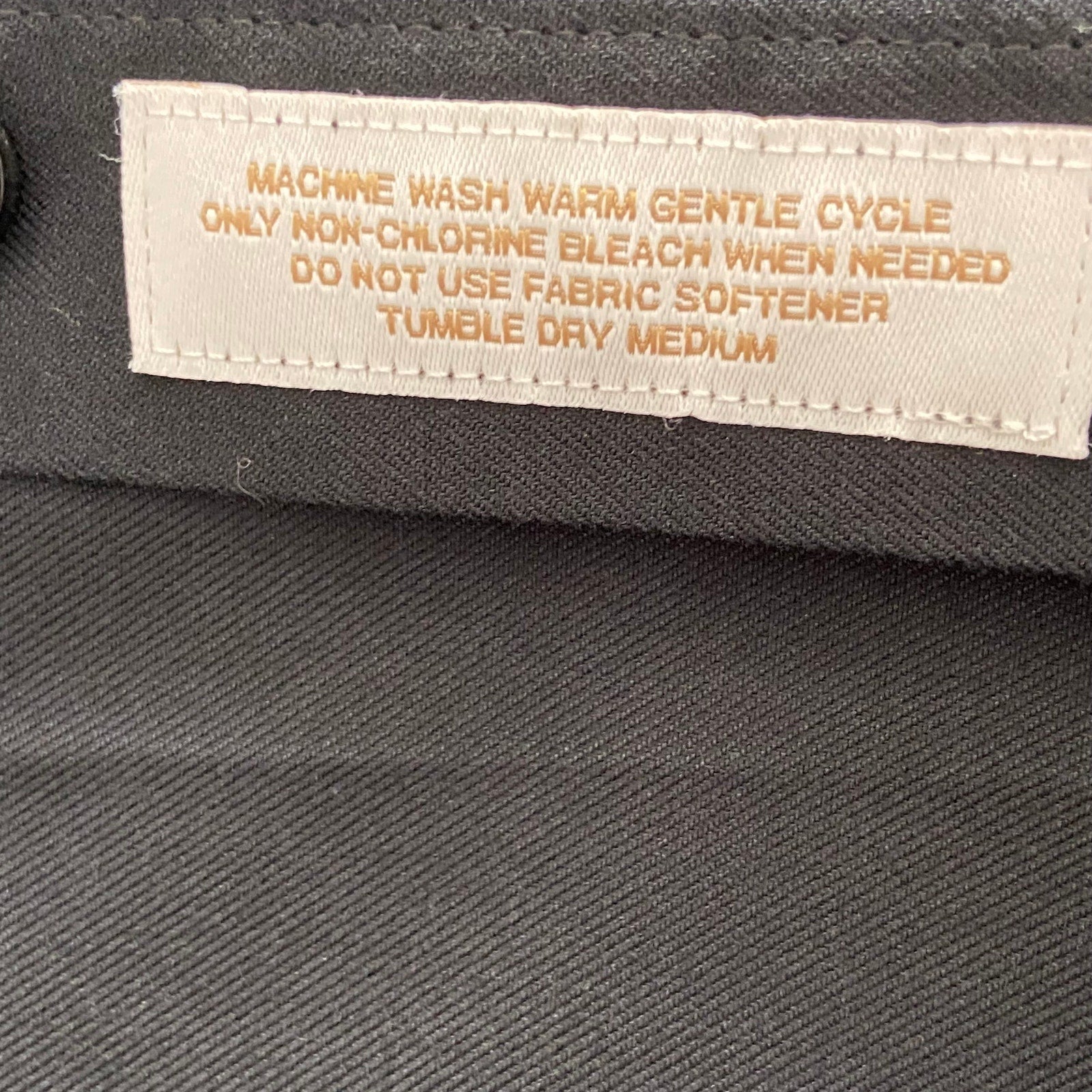 Roundtree & Yorke Dress Shirt Men's 20 36/37 Tall Slim Cotton Twill Black