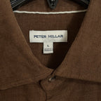 Peter Millar Cotton Cashmere Corduroy Sport Shirt Men's Large French Press