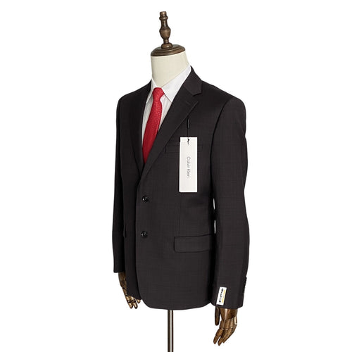 Calvin Klein Suit Jacket Men's 44 Regular Milo Skinny Wool Stretch Eggplant
