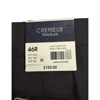 Daniel Cremieux Dress Pant Men's 46R Traveler Raw Hem Comfort Waist Charcoal