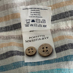 Faherty Shirt Men's Medium Breeze Shirt Short Slv Linen Multicolor Stripe