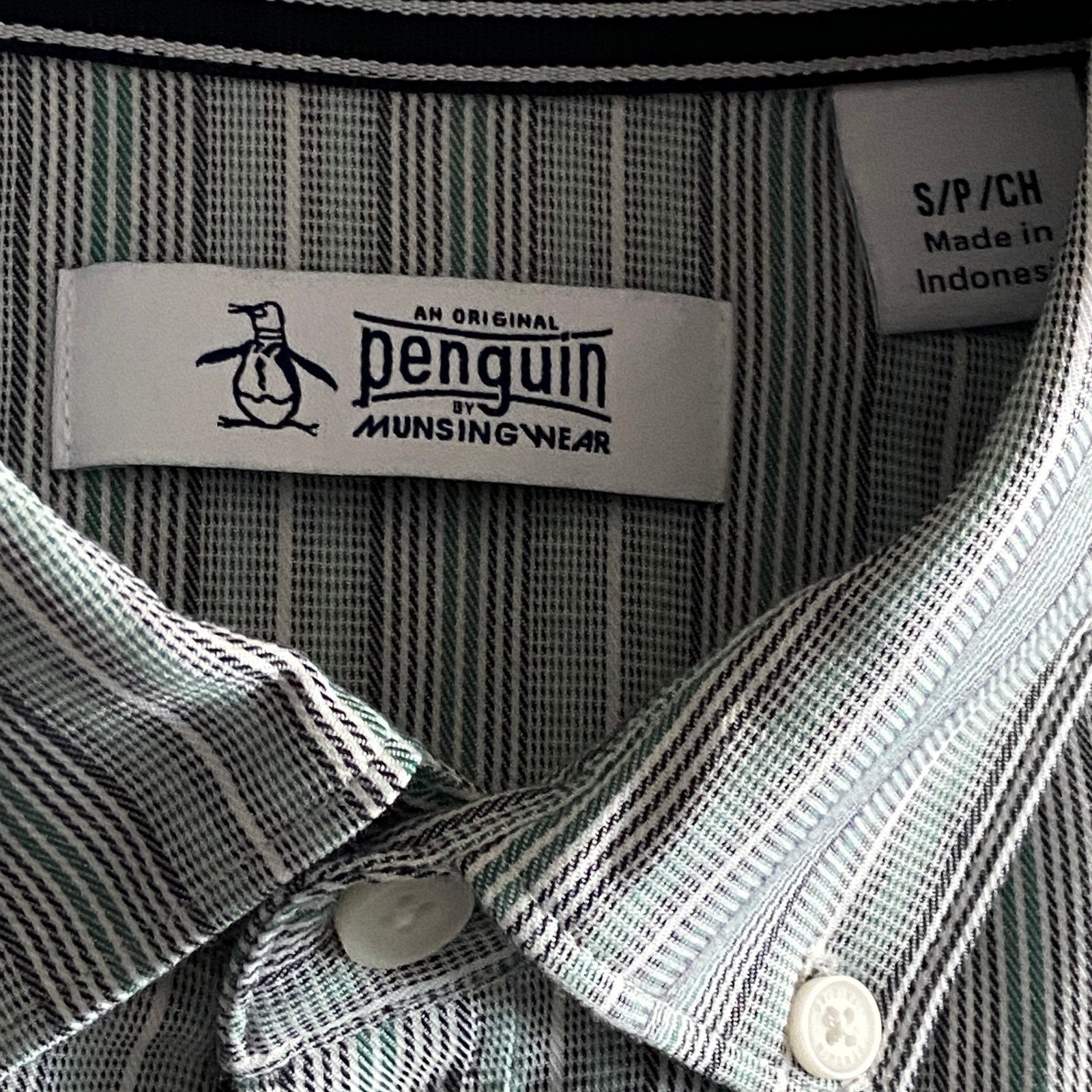 Original Penguin Shirt Men's Small Button-Down Shirt Multicolor Stripe
