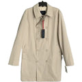 Tommy Hilfiger Men's 40 Short Double-Breasted Belted Trench Coat Beige