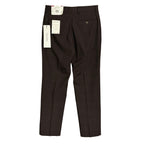 Calvin Klein Dress Pant Men's 30"x30" Slim Fit Flat Front Stretch Wine Plaid