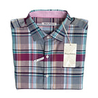 Tommy Bahama Men's Medium "Lazlo Cheers Check" Shirt Silk Blend Stretch