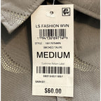 Alfani Dress Shirt Men's Medium Button-Up Long Sleeve Cotton Taupe Geo Print