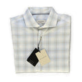 Bugatchi Dress Shirt Men's Small Long Sleeve Button-Up Blue Gray Window Pane