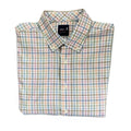 Johnnie-O Performance Shirt Men's Medium Button-Down Stretch Multicolor Check