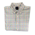 Johnnie-O Performance Shirt Men's Medium Button-Down Stretch Multicolor Check