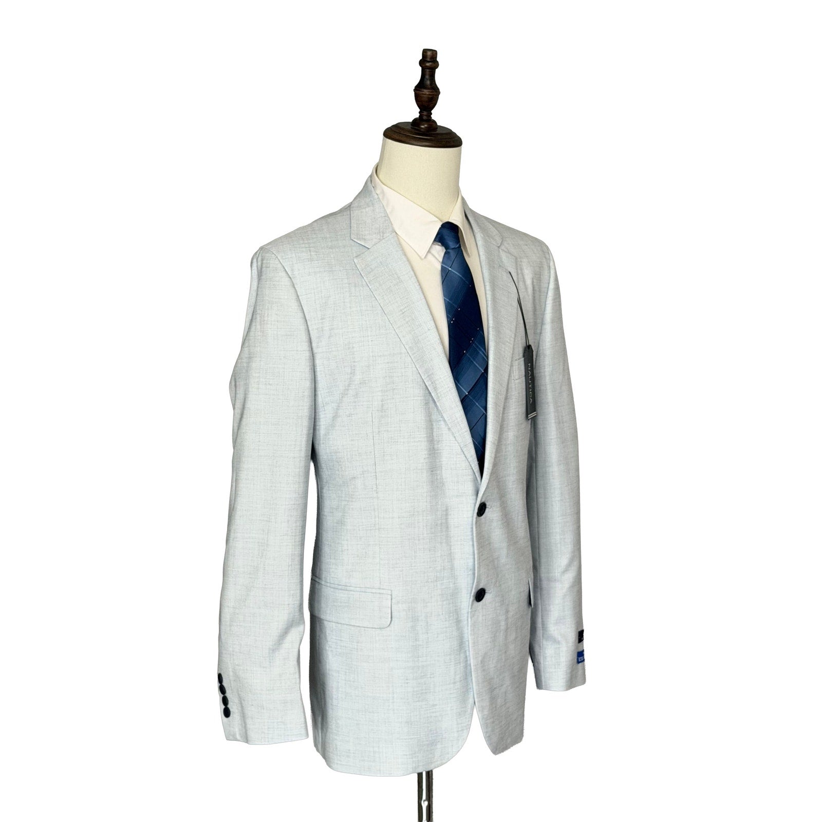 Nautica Sport Coat Men's 46 Long Modern Fit Active Stretch Lt Blue