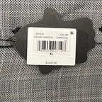 Visconti Black Men's XL Organic Cotton Long Sleeve Button Up Shirt Charcoal