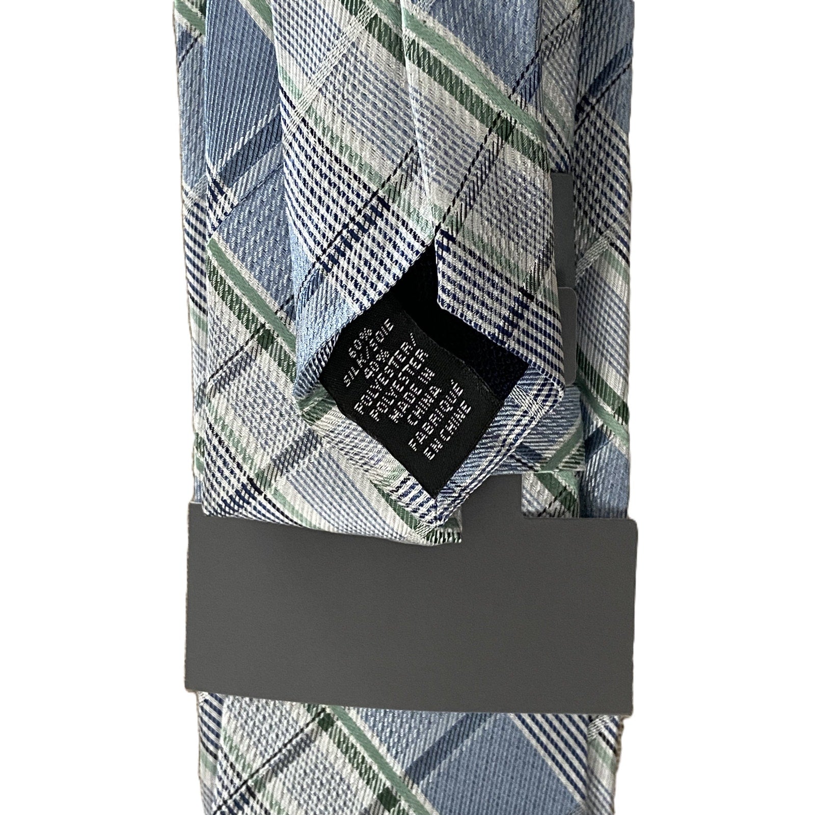 Michael Kors Necktie 3" Green Sutton Plaid Standard Length Silk Blend