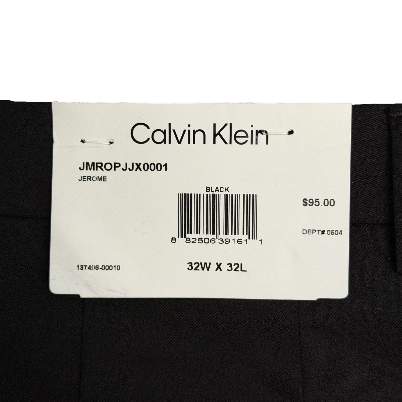 Calvin Klein Dress Pants Men's 32"x32" Jerome Slim Fit Stretch Solid Black