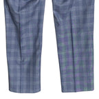 Ralph Lauren Dress Pant Men's 36x32 Ultraflex Trouser Classic Fit Blue Plaid