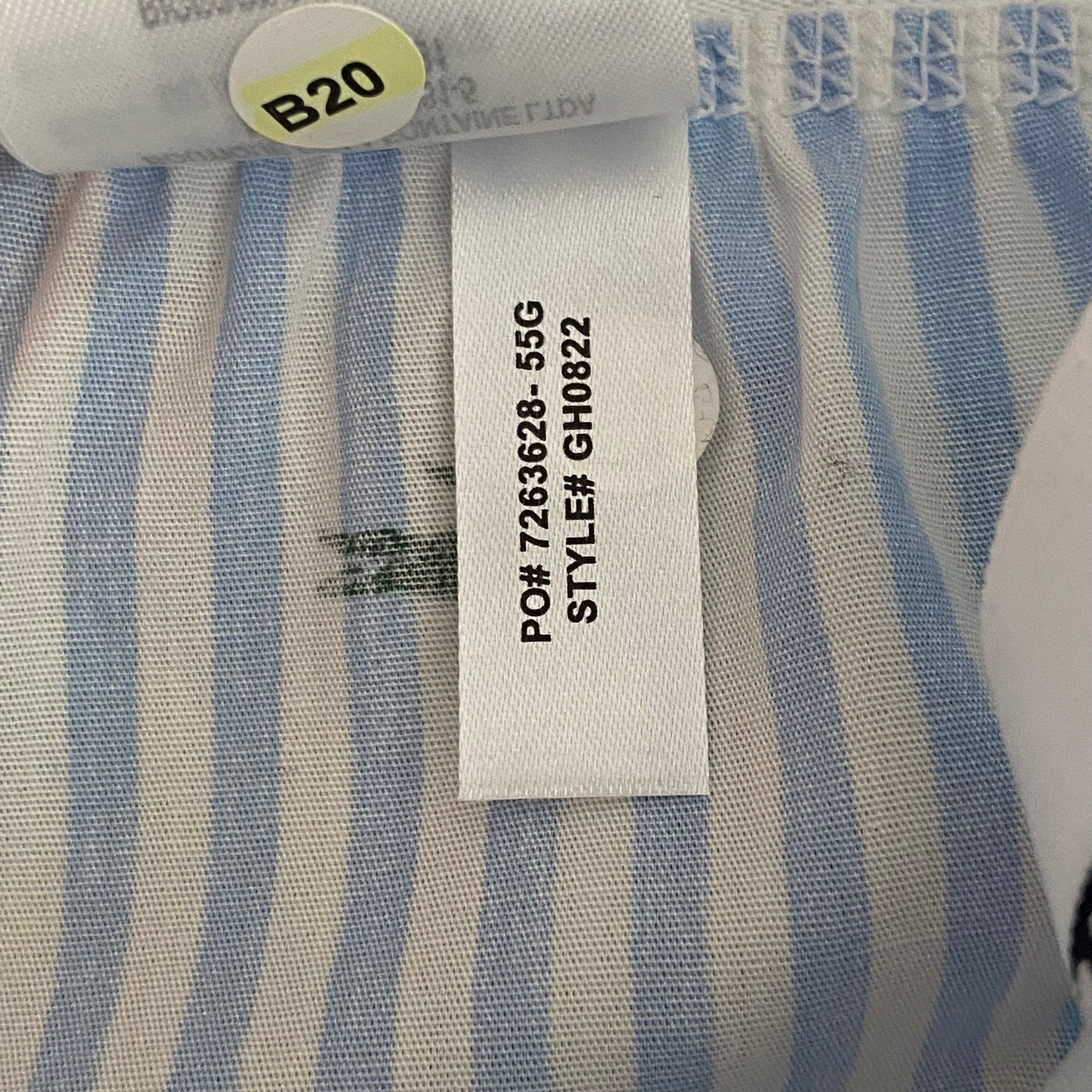 Lacoste Sleepwear Men's XL Poplin Pajama Shorts Cotton Blue Pinstripe