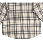Travis Mathew Flannel Shirt Men's Small Cloud Collection Gray Plaid