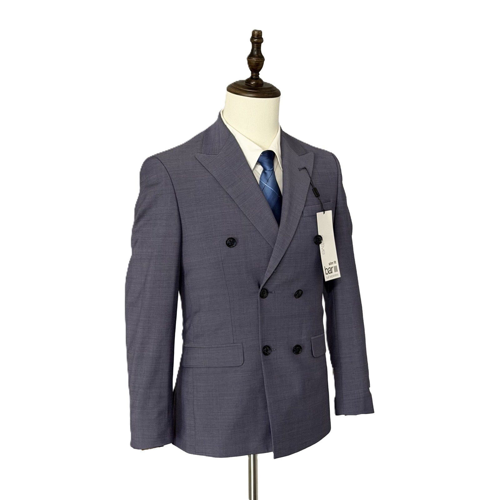 Bar III Suit Jacket Men's 34S Slim Fit Wool Blend Stretch Fabric Lavender