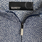 Quieti 1/4 Zip Pullover Men's XXL Mock Neck Stretch Fabric Blue