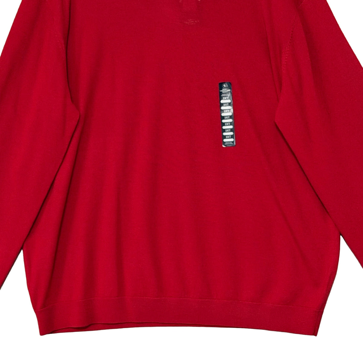 Hart Schaffner Marx Sweater Men's 3XT Big & Tall V-Neck Merino Wool Red