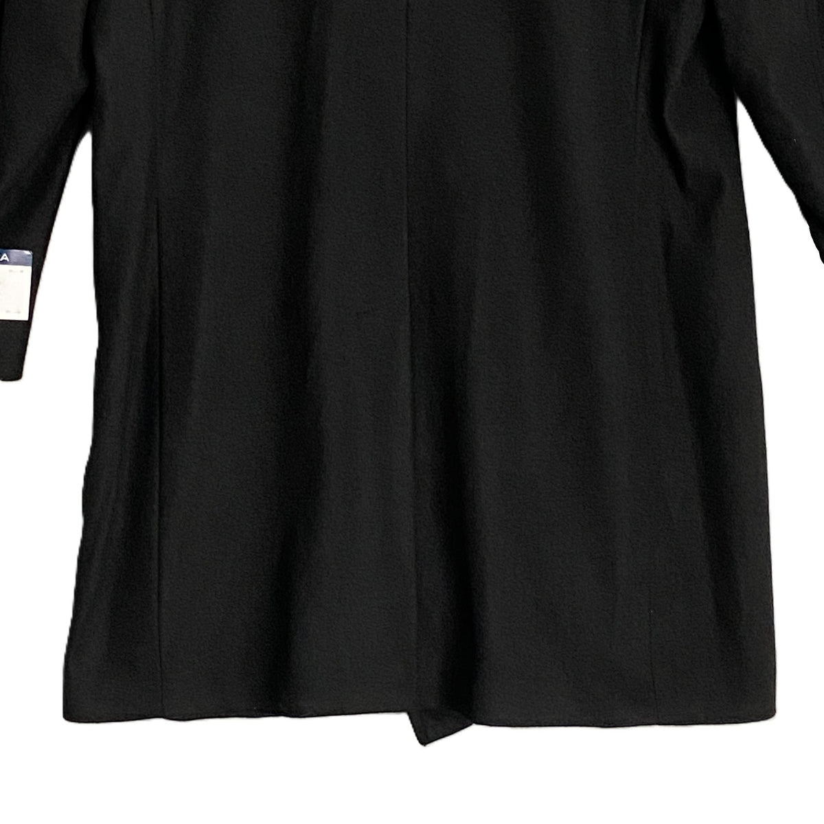 Nautica Overcoat Men's 44 Long Double-Breasted Wool Blend Lined Solid Black
