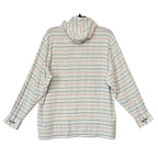 Tommy Bahama Shirt Men's Large Castelo Baja Linen Multicolor Stripe Hooded