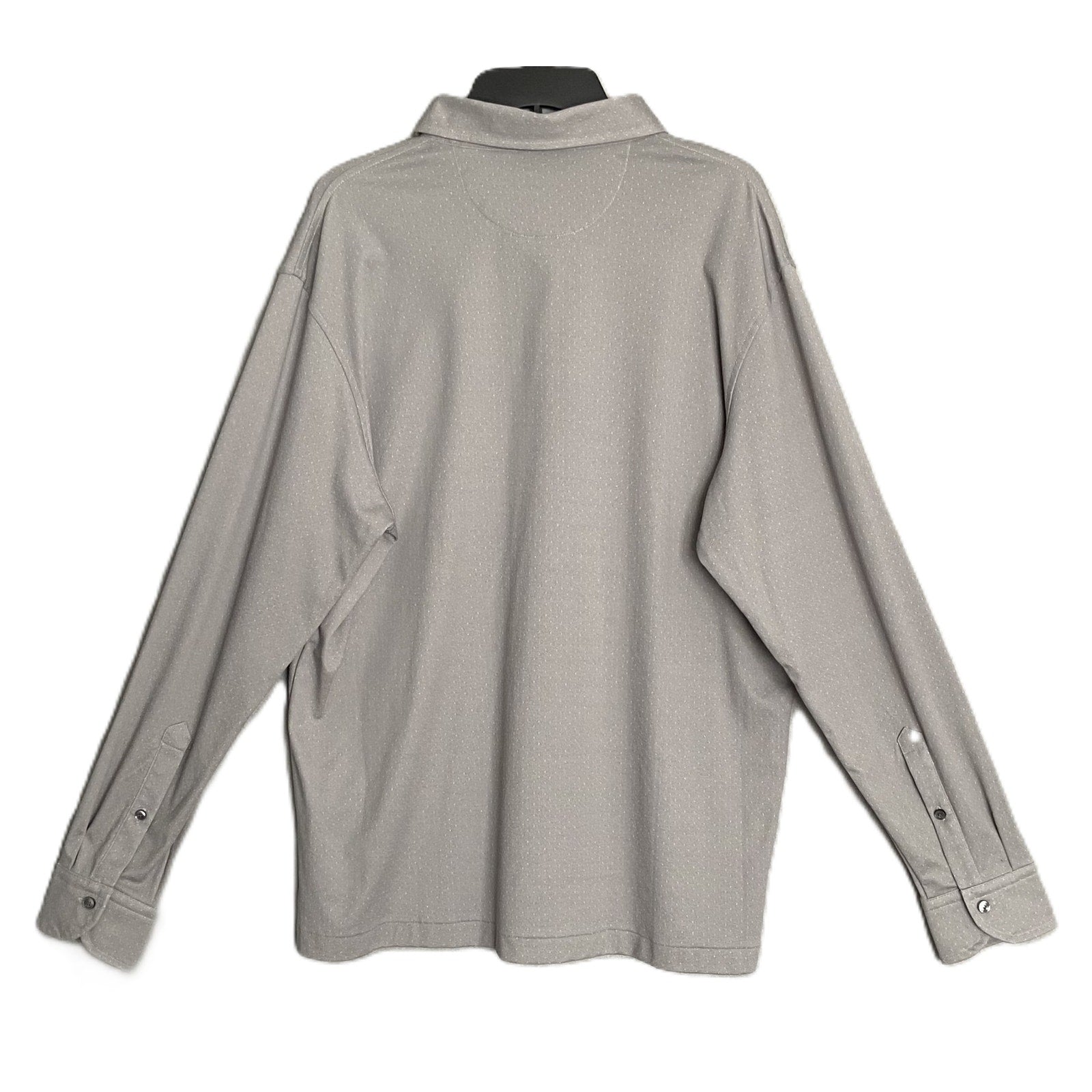 Daniel Cremieux Polo Shirt Men's XL Long Sleeve Pima Cotton Lt Grey Heather