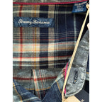 Tommy Bahama LS Shirt Men's 3XLB Big & Tall "Baranco Plaid" Indigo Palms