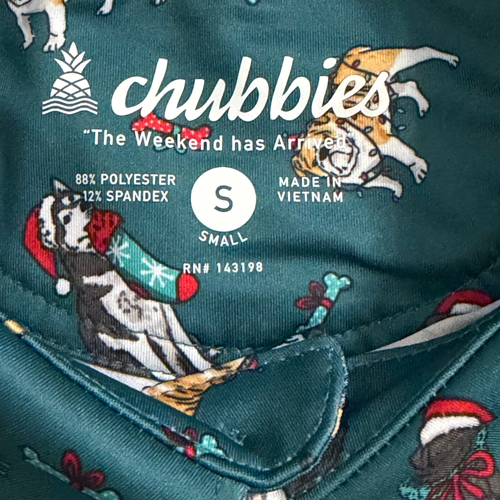 Chubbies Polo Shirt Men's Small "That's the Spirit" Short Sleeve Green