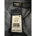 Faherty Polo Shirt Men's XL Reserve Short Sleeve Linen Deep Marine Blue NEW