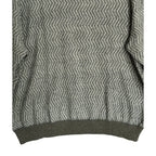 Perry Ellis Sweater Men's XLT Big & Tall Yarn Herringbone Crew Neck Gray NWT