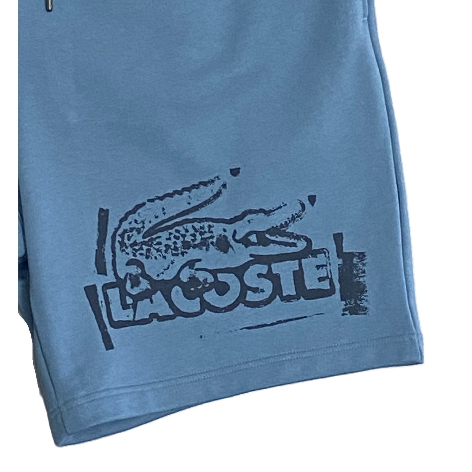 Lacoste Fleece Shorts Men's XXL Regular Fit Elastic Drawstring Waist Blue