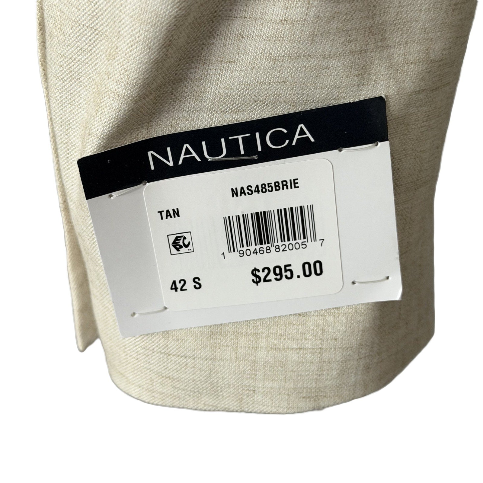 Nautica Sport Coat Men's 42 Short Modern Fit Active Stretch Lt Tan