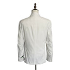 Bar III Men's 46 Long Suit Jacket Slim Fit Linen Cotton Blend White