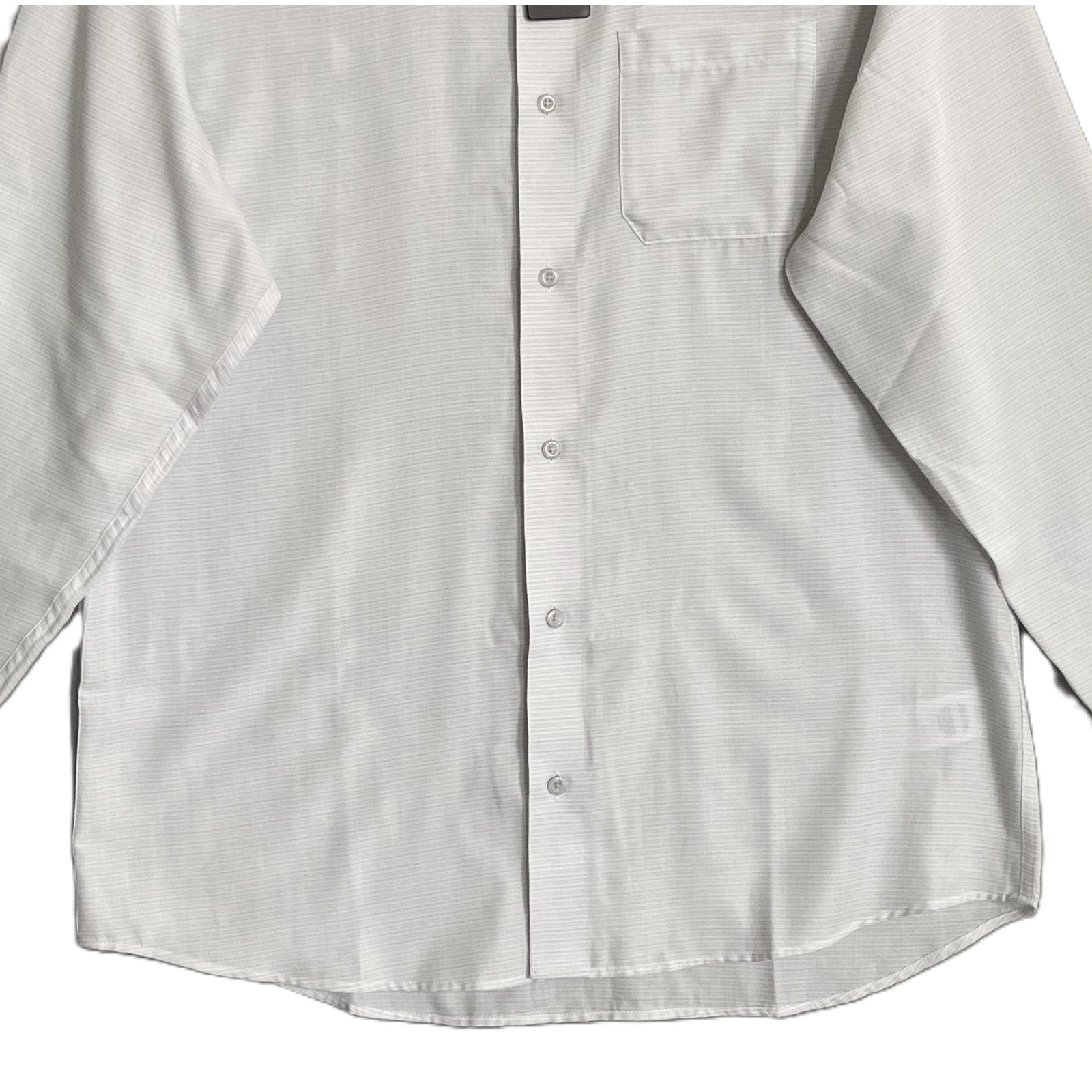 Travis Mathew Shirt Men's Large "Little Leary" Long Sleeve White Stripe