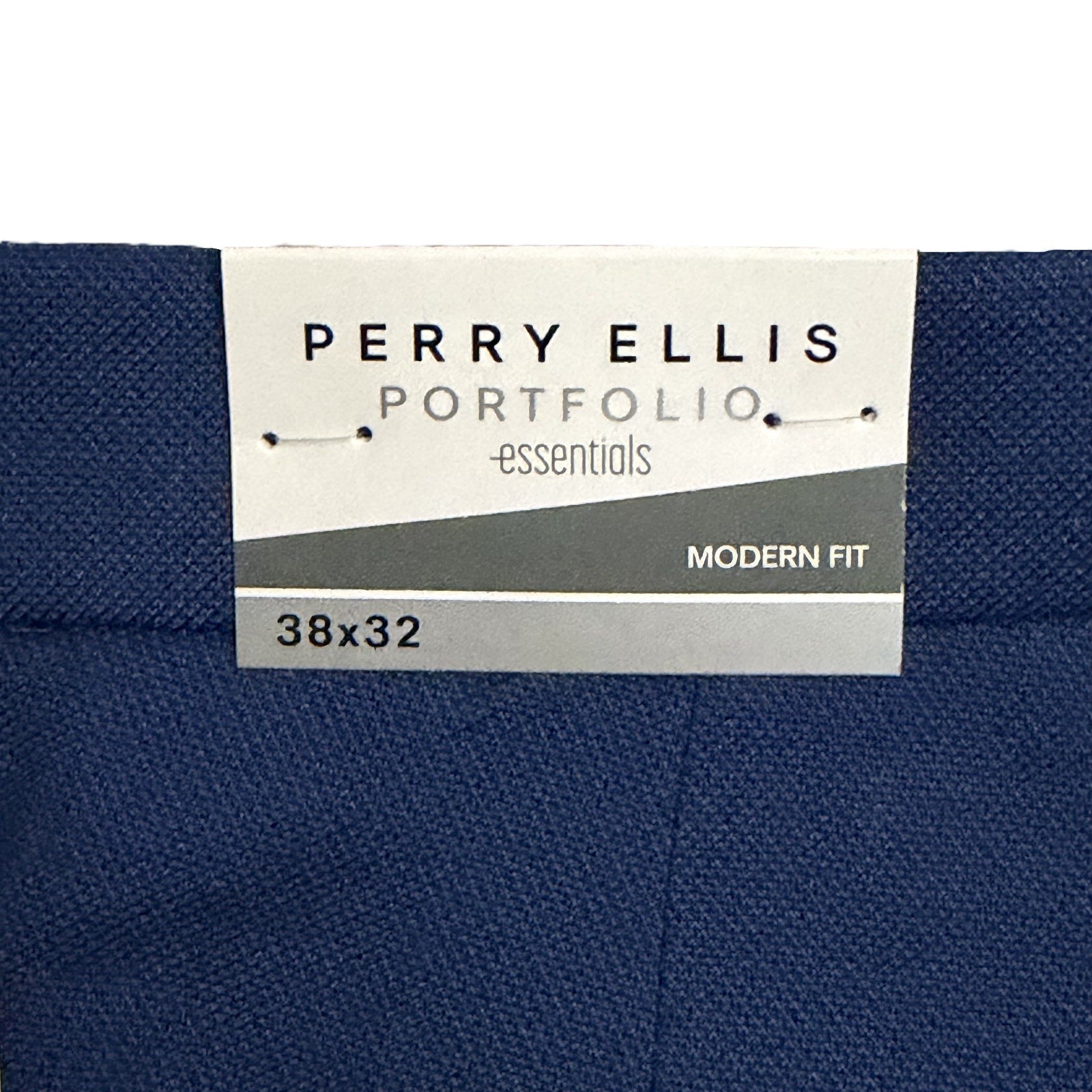 Perry Ellis Portfolio Pants Men's 38"x32" Dress Pants Modern Fit Navy
