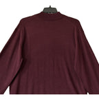 Hart Schaffner Marx Quarter Zip Men's 2XT Big & Tall Merino Wool Merlot Heather