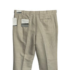 Perry Ellis Portfolio Pants Men's 40"x32" Modern Fit Linen Blend Beige