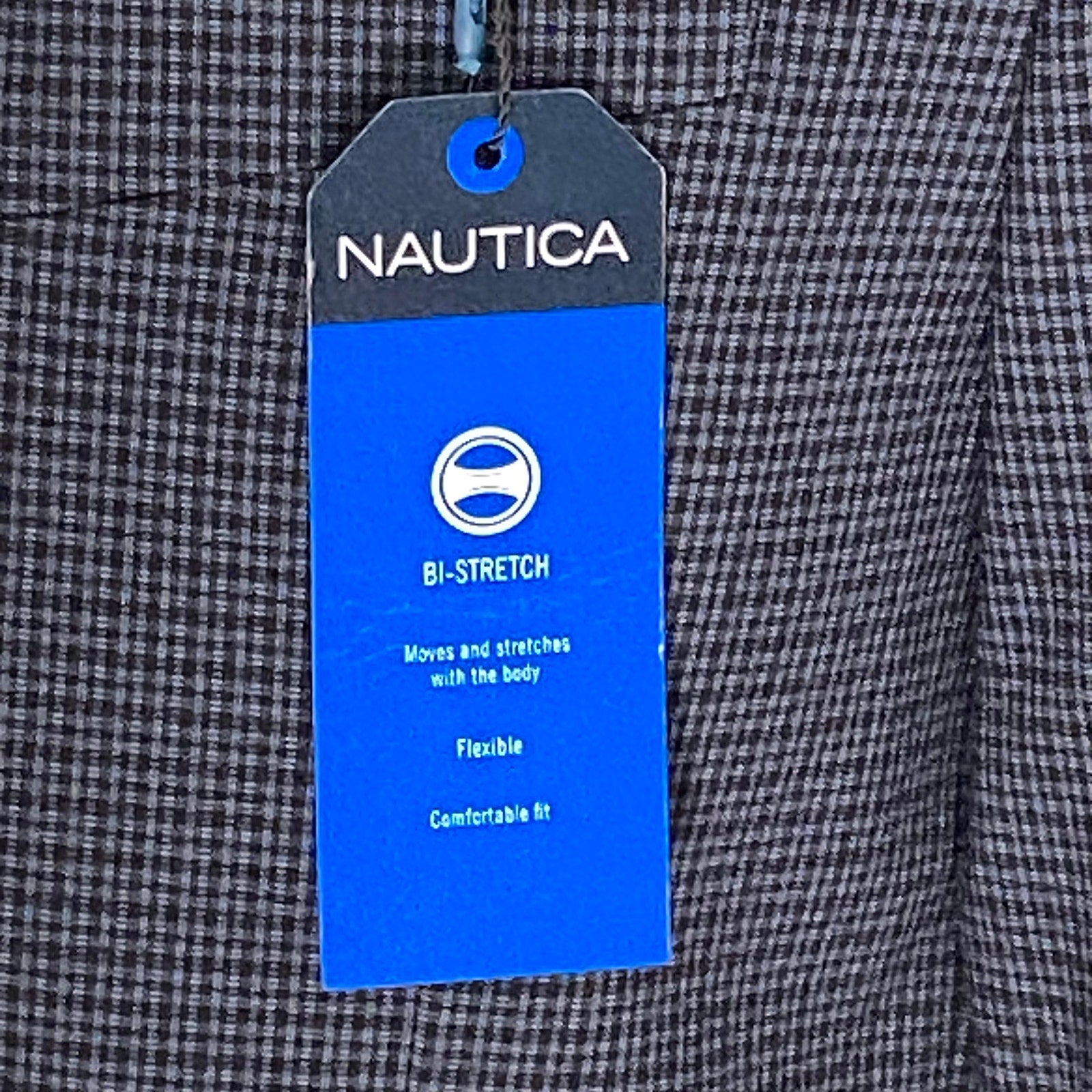 Nautica Sport Coat Men's 38R Modern Fit Active Lined Stretch Blue Check