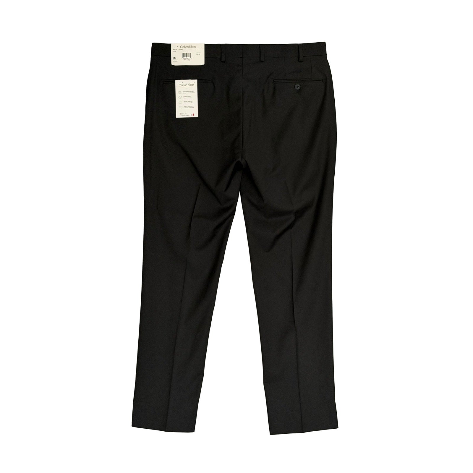 Calvin Klein Dress Pants Men's 36"x30" Slim Fit Jerome Flat Front Black