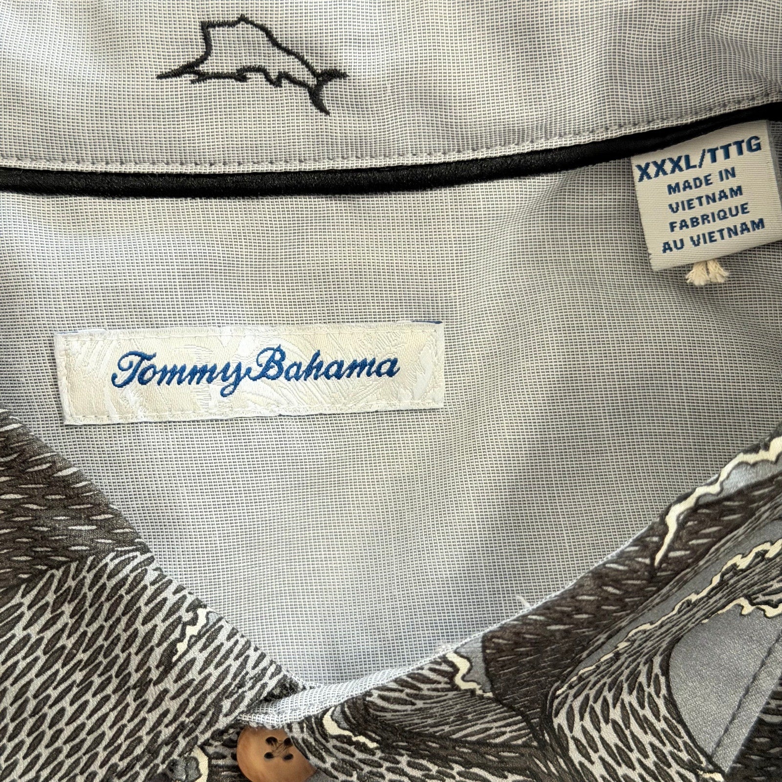 Tommy Bahama Men's 3XL Collegiate Shirt Baylor University Black Gray