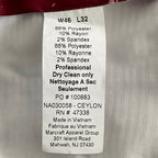 Nautica Ceylon Dress Pant Men's 46x32 Flat Front Active Stretch Lt Burgundy