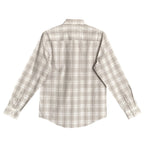 Alfani Dress Shirt Men's Small Button-Up Light Brown Window Pane Cotton