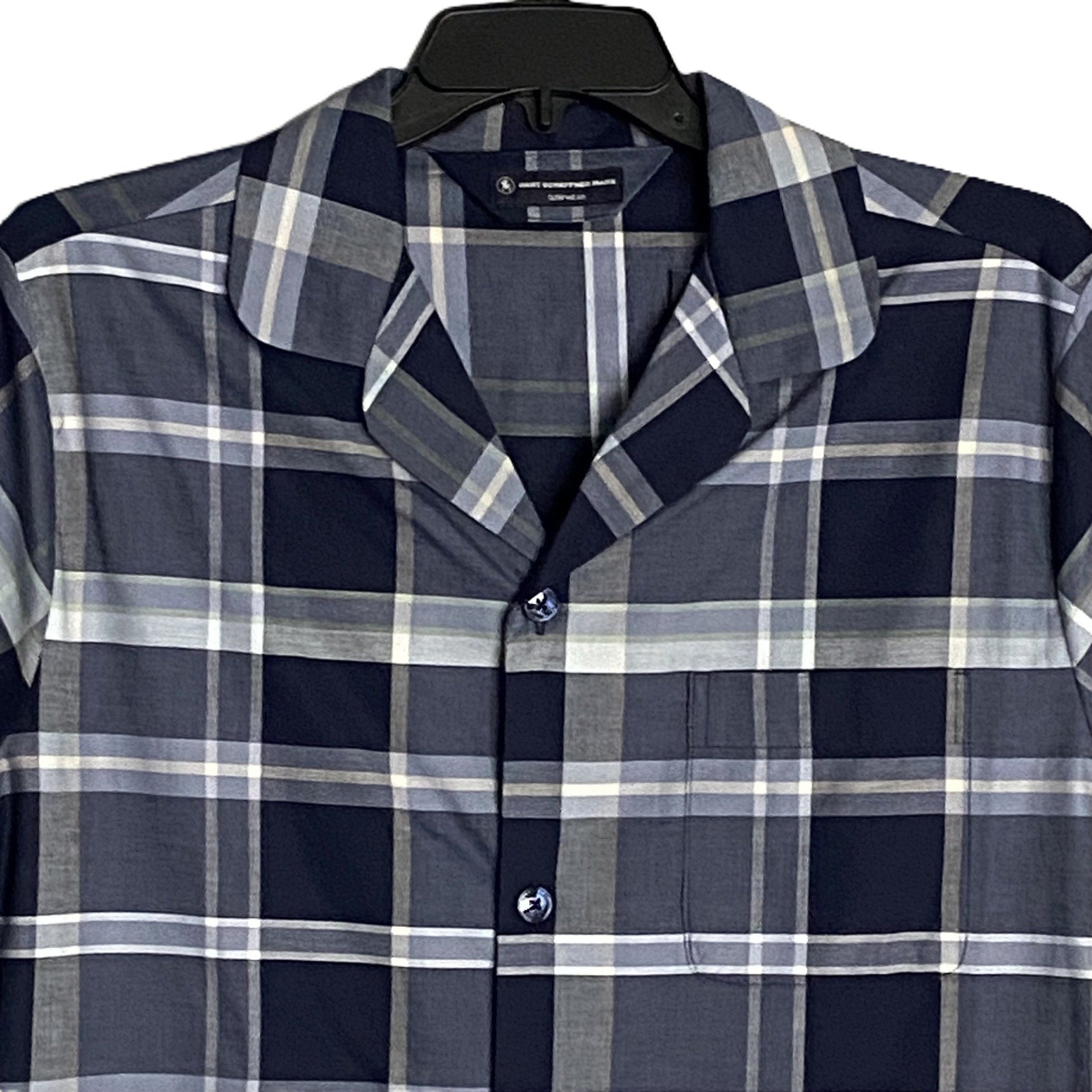 Hart Schaffner Marx Sleepwear Men's Medium Pajama Set Blue Plaid