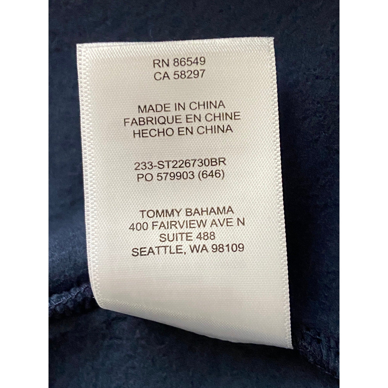 Tommy Bahama Men's XXL Field Runner Half-Snap Mock-Neck Sweatshirt Blue