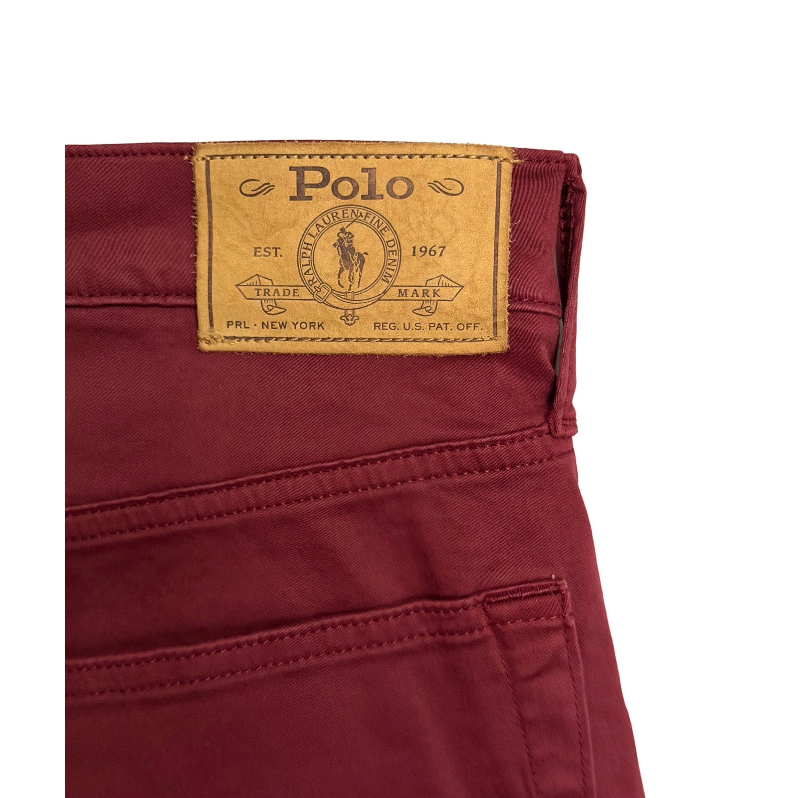 Polo Ralph Lauren Pants Men's 36T"x36" Varick Slim Straight 5-Pocket Red