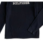 Tommy Hilfiger Tee Men's XL Long Sleeve Waffle-Knit Crew Neck Navy Blue