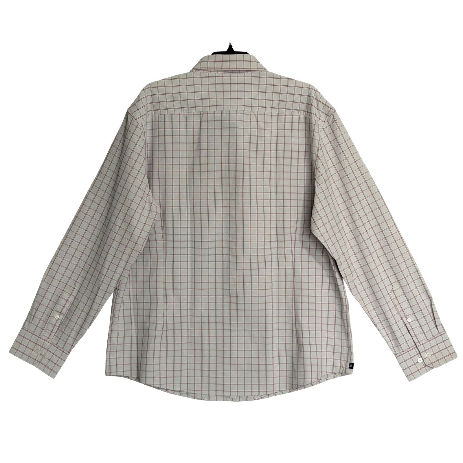 Mizzen+Main Shirt Men's XXL Leeward Trim Fit Long Slv Aluminum Hampton Plaid