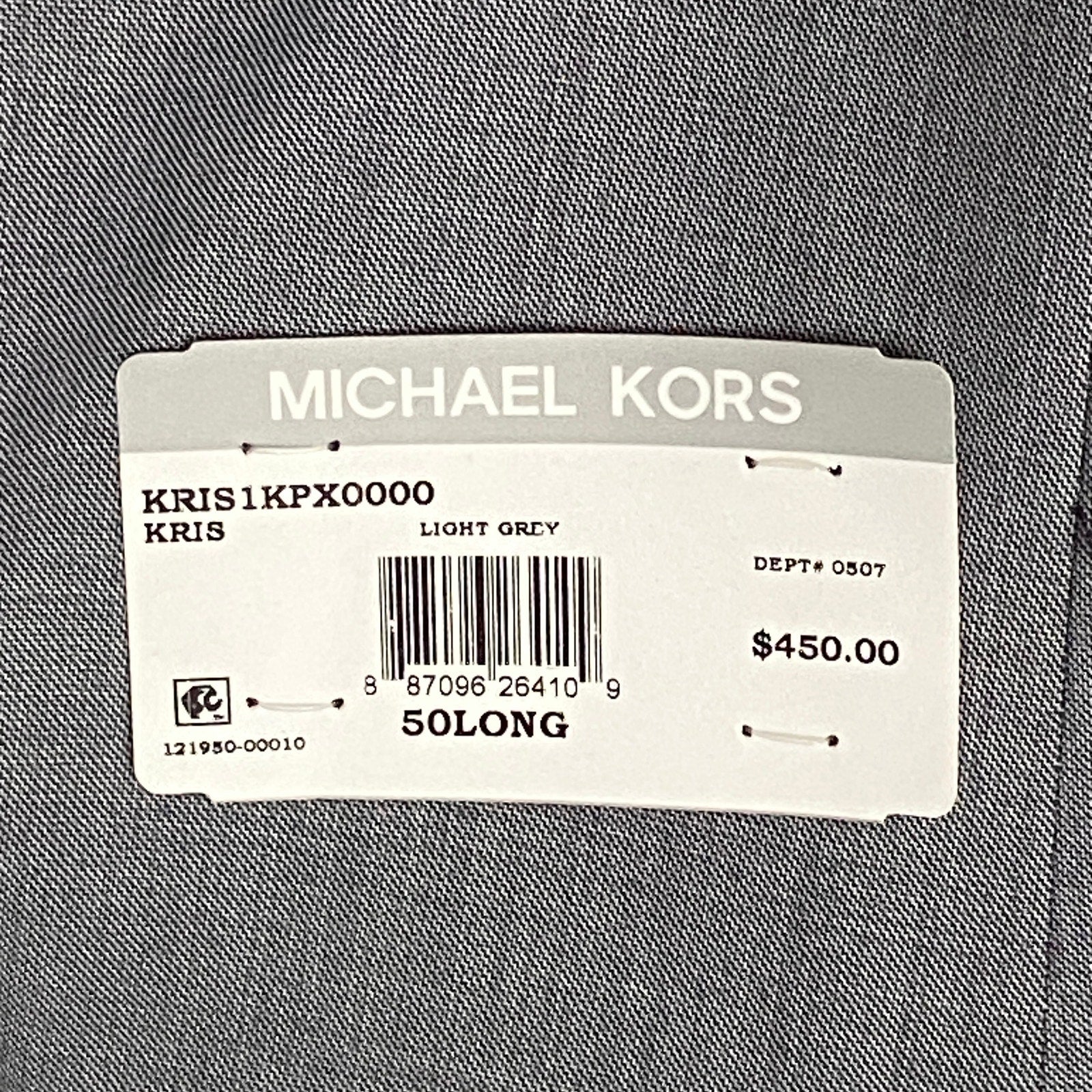 Michael Kors Suit Jacket Men's 50 Long Modern Fit Wool Blend Light Grey