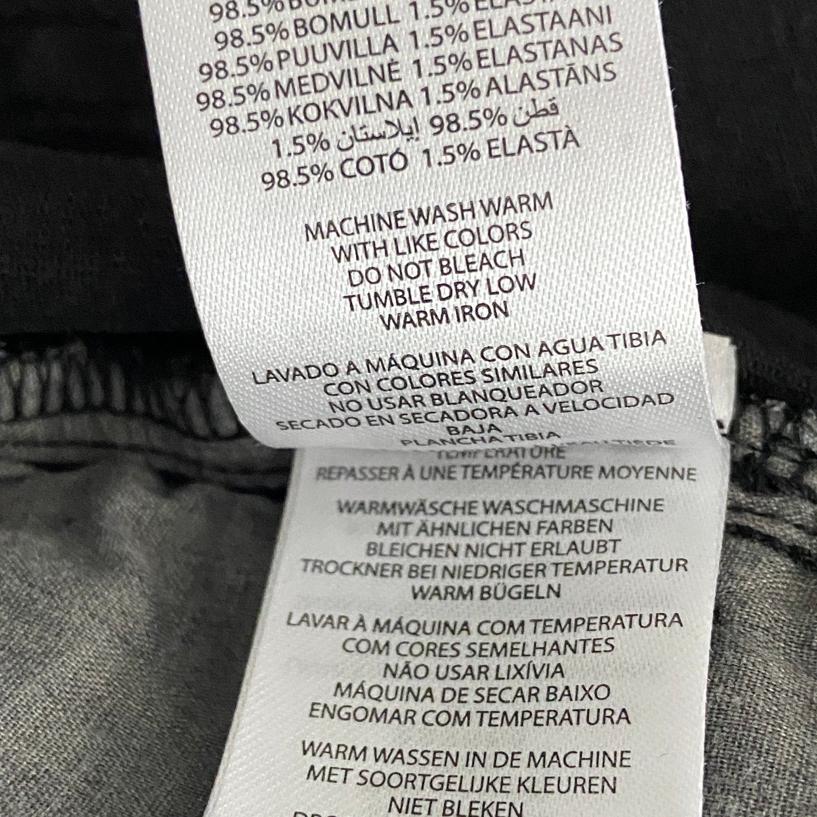 Michael Kors Men's 38x32 Parker Slim Fit Stretch Denim Pants Solid Black